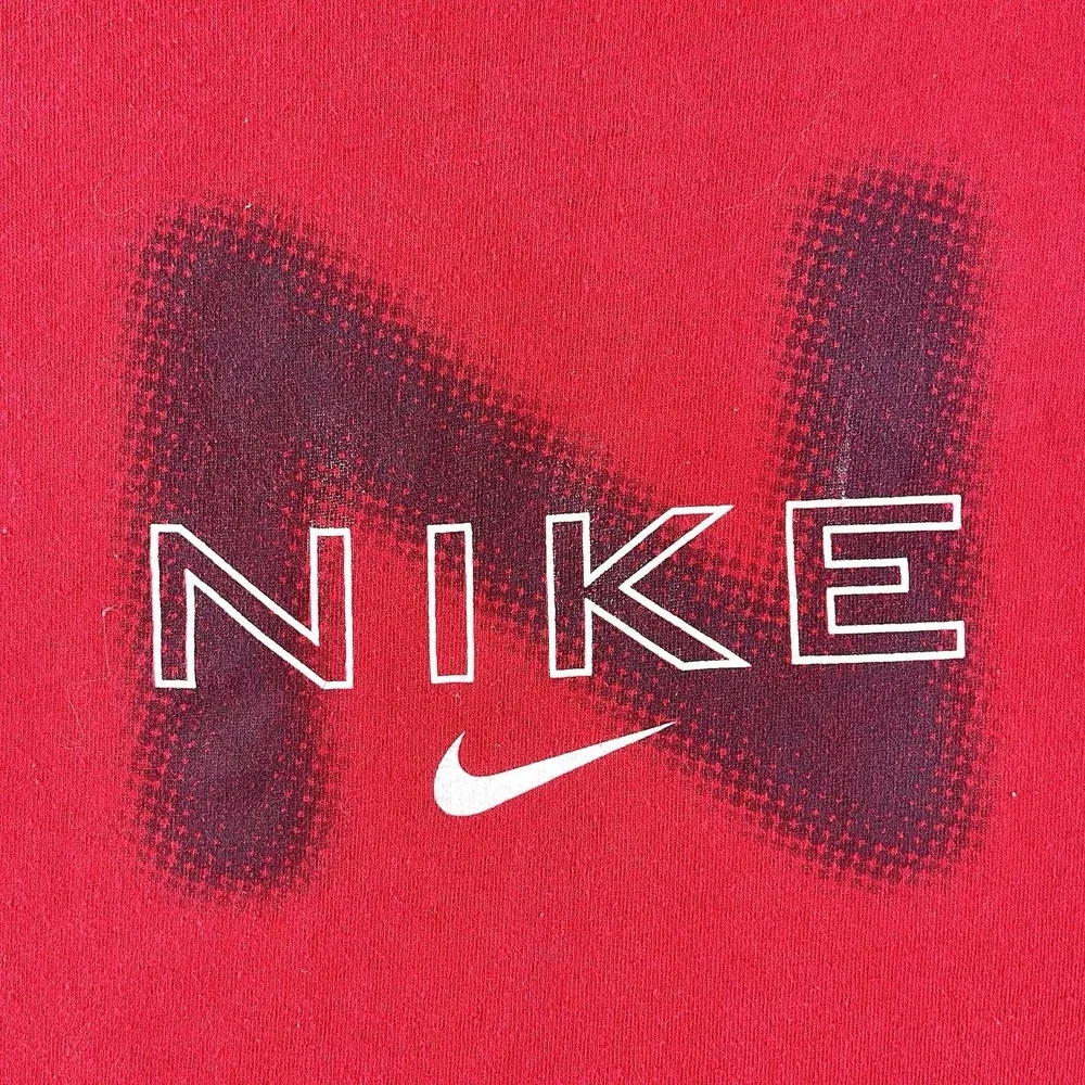 VTG 90s‎ Nike T-Shirt XXL Red USA Made Big N Spellout Swoosh 100% Cotton Rare